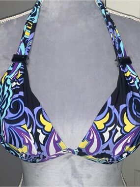 Kenneth Cole Embellished Bikini Top, Size 34B/C